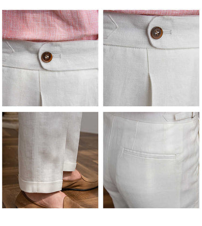 Linen High Waist Trousers