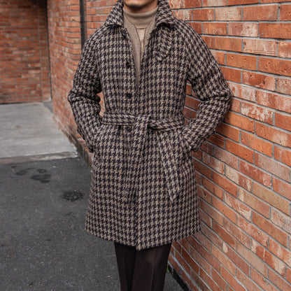 Birmingham Houndstooth Mid-length Coat