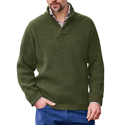 Standing V- Collar Pullover Sweater