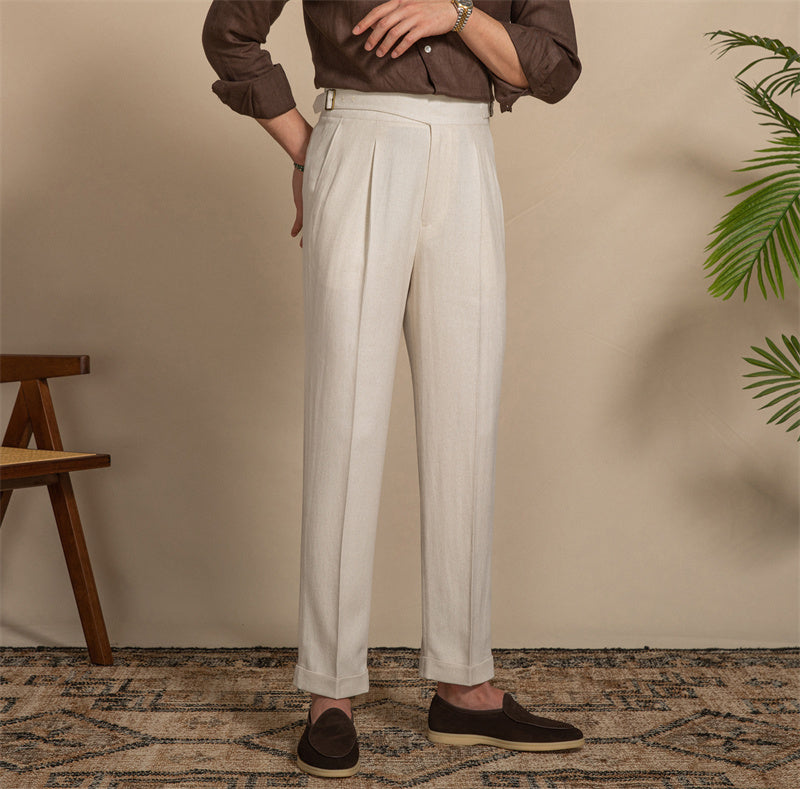 Single Pleat High Waist Trouser