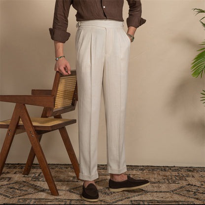 Single Pleat High Waist Trouser