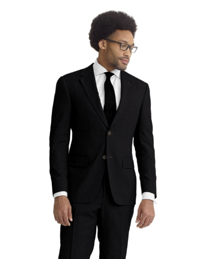 Two Piece Classic Charcoal Solid Suit