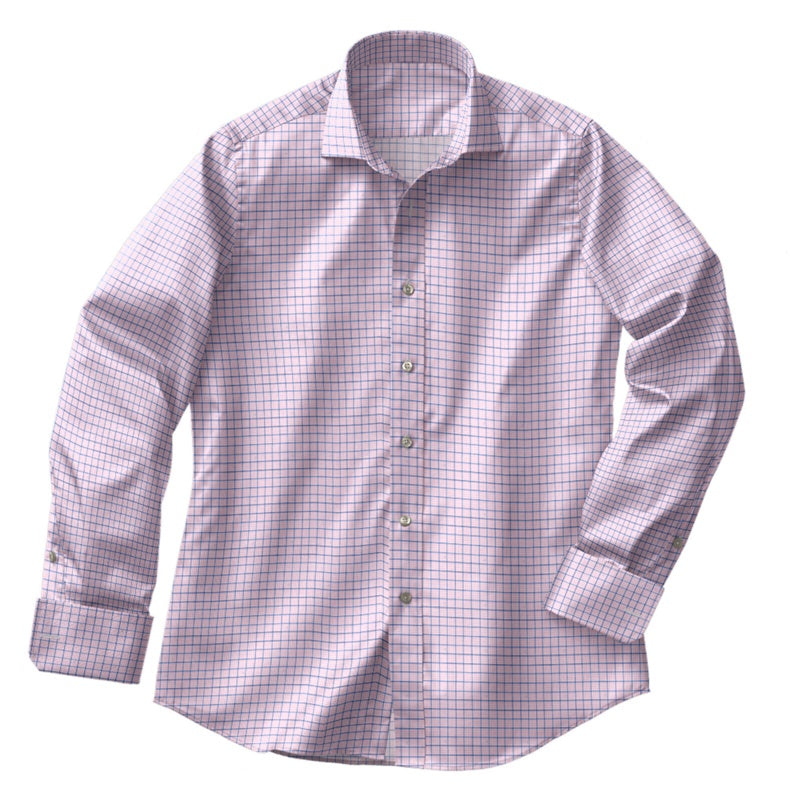 Lt Pink Glen Plaid Dress Shirt