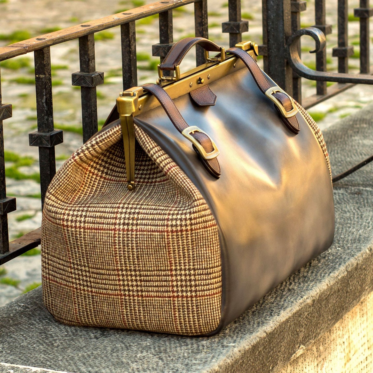 Tweed Sartorial & Full Grain Leather Doctor Bag