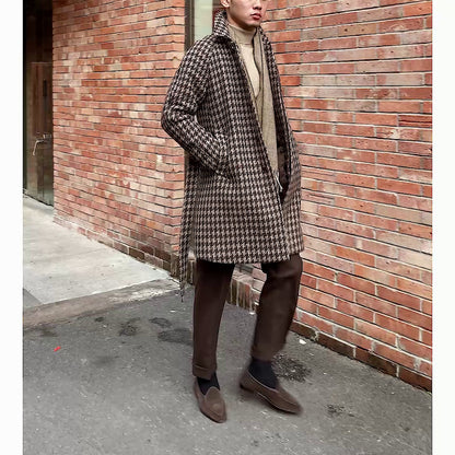 Birmingham Houndstooth Mid-length Coat