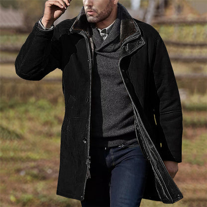 Men's Wyoming mid-length loose zipper coat