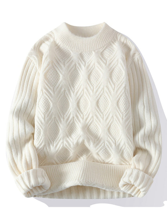 Loose Casual Round Neck Knitted Sweater