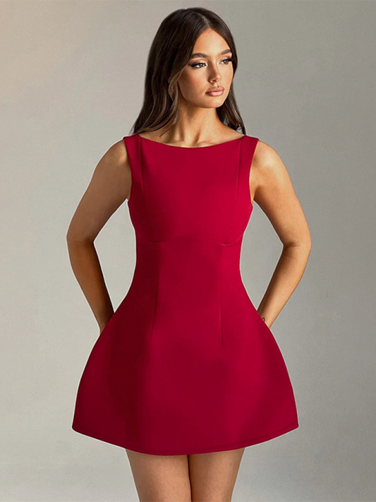 New Sexy Slim Backless Tank Top Basic Dress