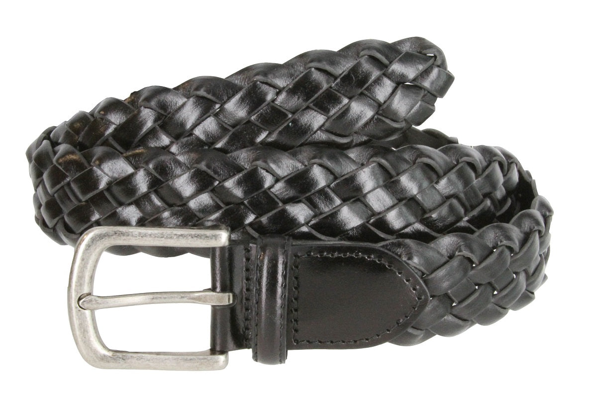 Men's Braided Leather Dress Belt