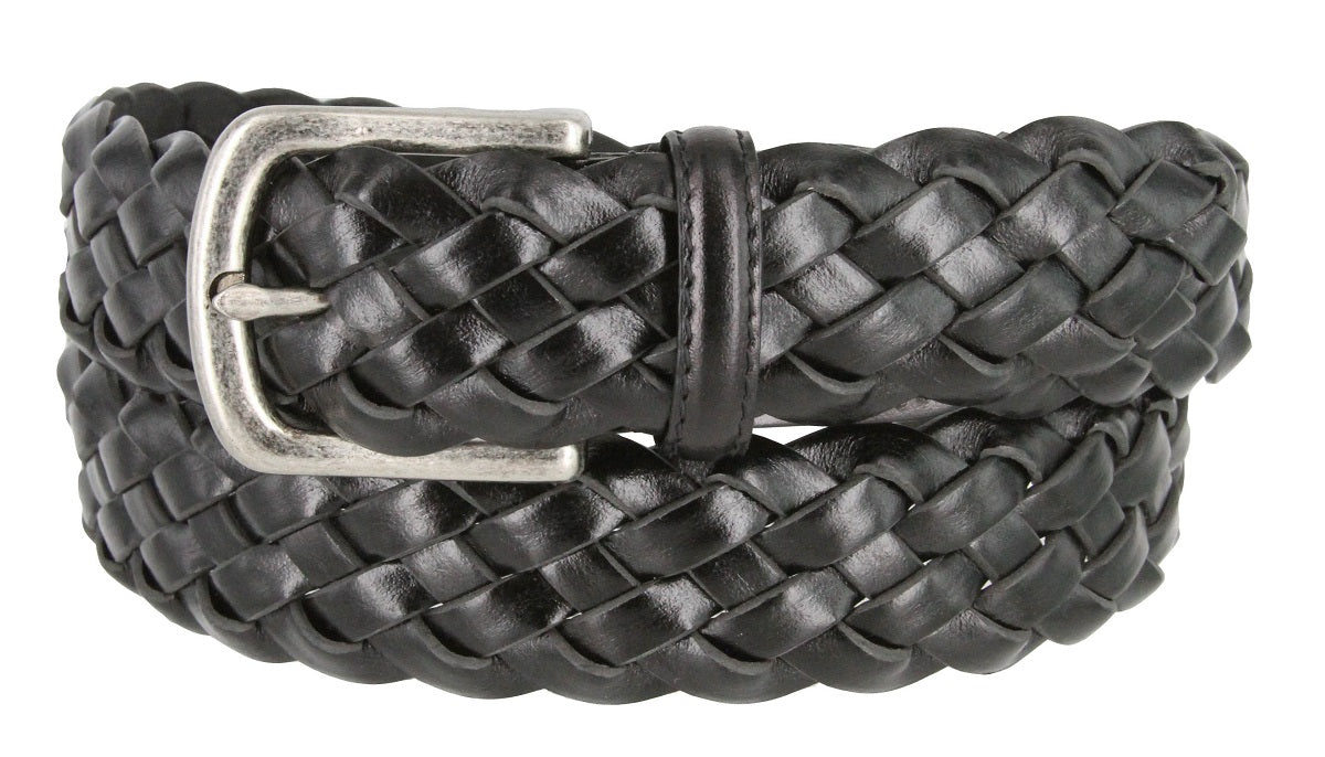 Men's Braided Leather Dress Belt