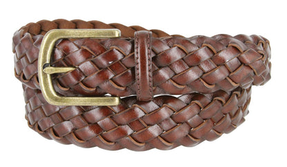 Men's Braided Leather Dress Belt