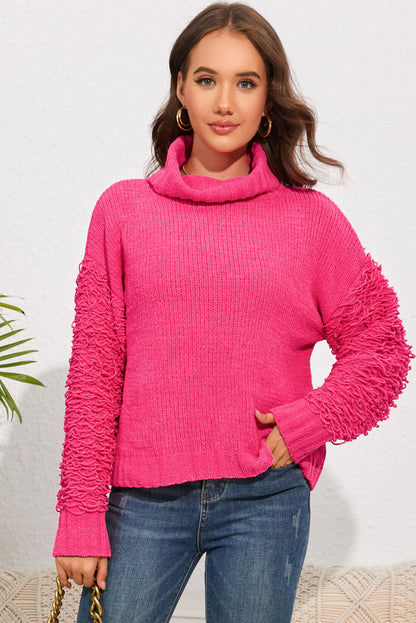 Turtle Neck Sleeve Detail Sweater