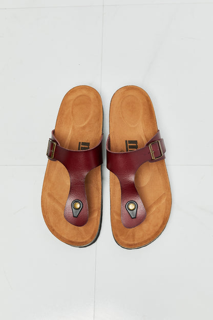 T-Strap Flip-Flop in Brown