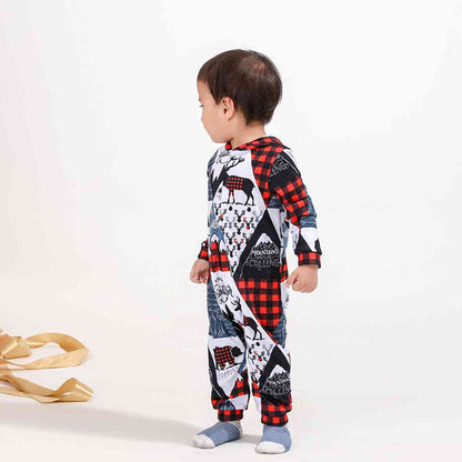 Baby Printed Hooded Jumpsuit