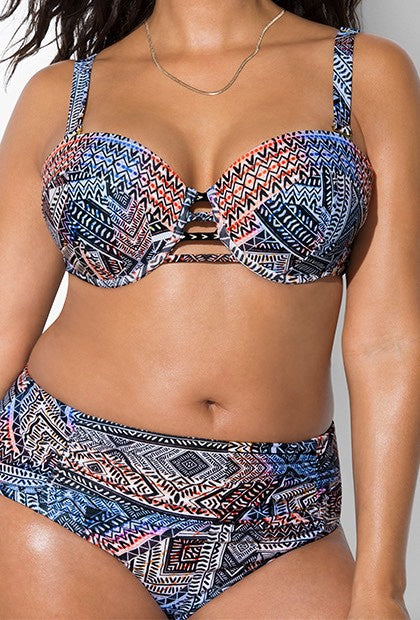 The Tiki Collage Two-Piece Bikini