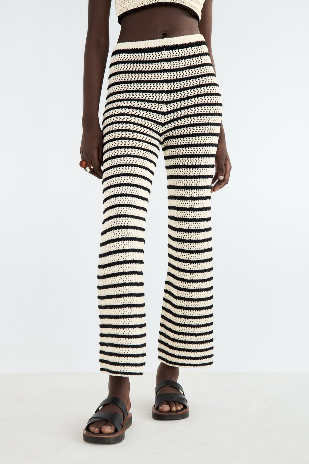 The Nassau Stripe Knitted Crochet Trousers