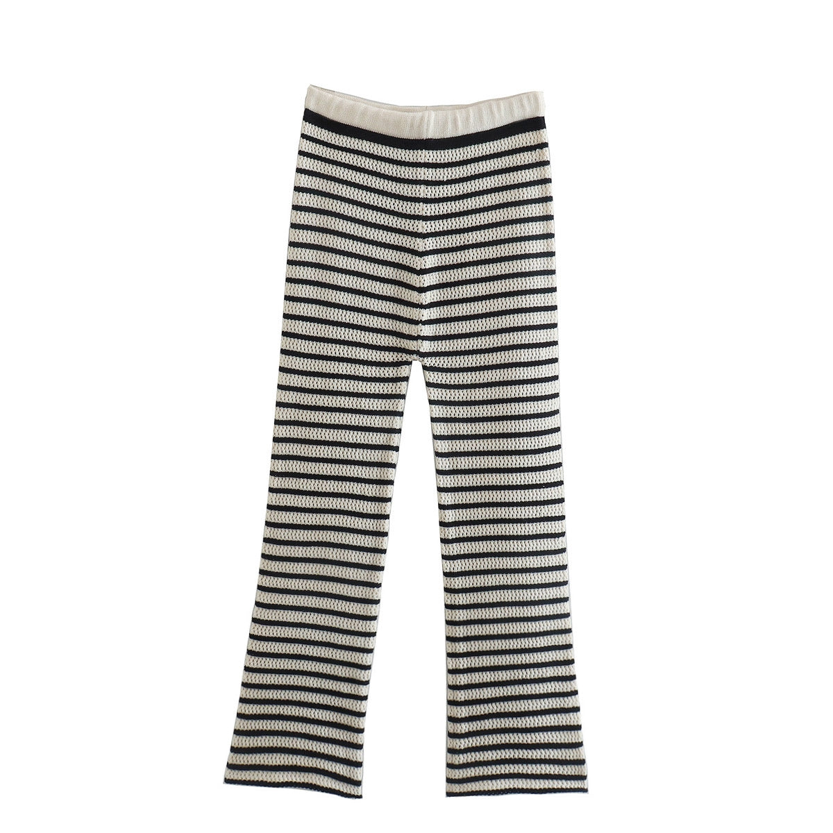 The Nassau Stripe Knitted Crochet Trousers