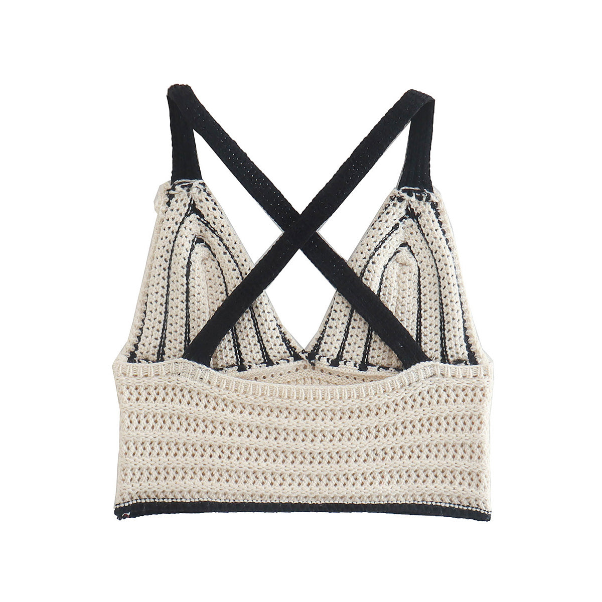 The Nassau Knitted Crochet Cropped Halter Top