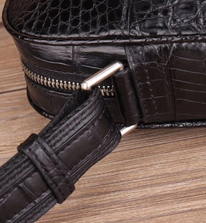 Genuine Crocodile Crossbody Messanger Bag