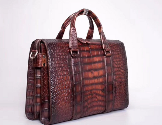 Genuine Vintage Crocodile Doctor Laptop Bag