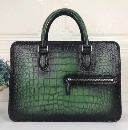 Genuine Vintage Crocodile Briefcase Laptop Bag