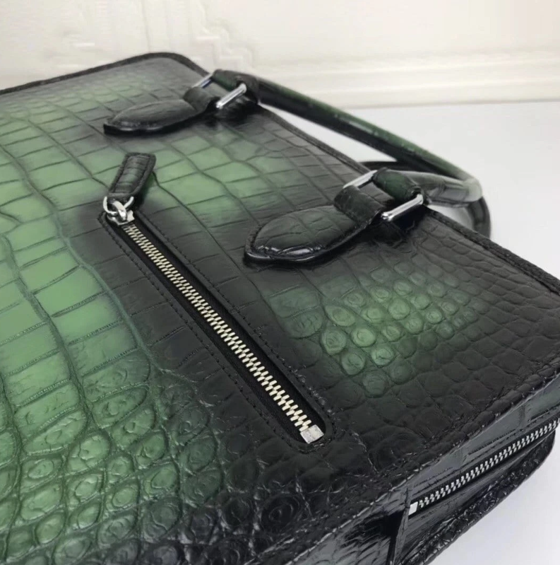 Genuine Vintage Crocodile Briefcase Laptop Bag
