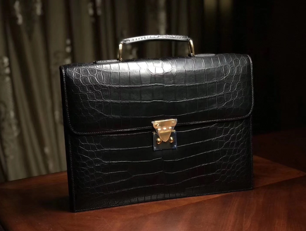 Genuine Crocodile Document Case