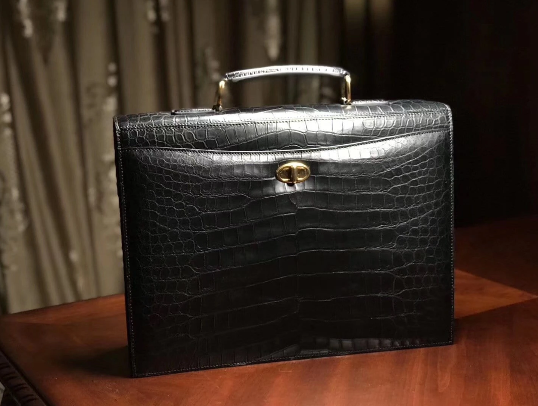 Genuine Crocodile Document Case