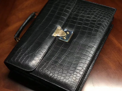 Genuine Crocodile Document Case