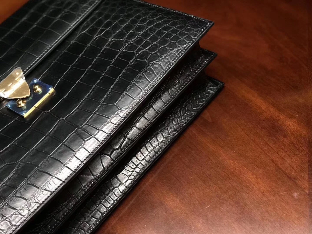 Genuine Crocodile Document Case