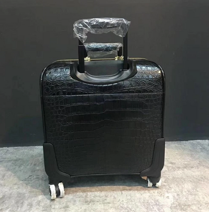 Genuine Crocodile Trolly Abroad Suitcase