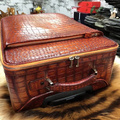 Genuine Crocodile Trolly Classic Suitcase