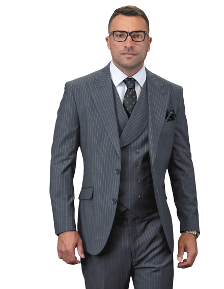 THE STATEMENT EXPO 3PC PINSTRIPE SUIT