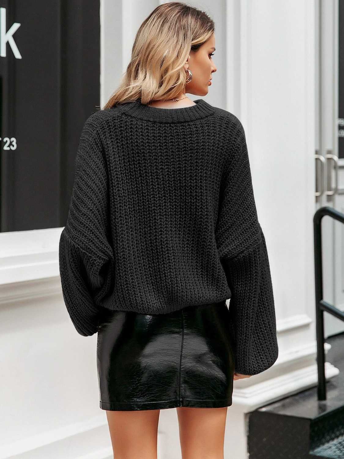 Round Neck Long Sleeve Sweater