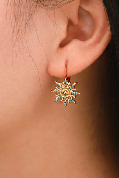 Turquoise Sun Drop Earrings