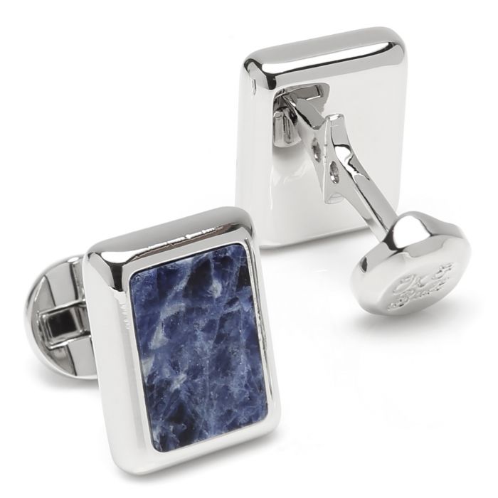 Silver and Sodalite JFK Presidential Stud Set