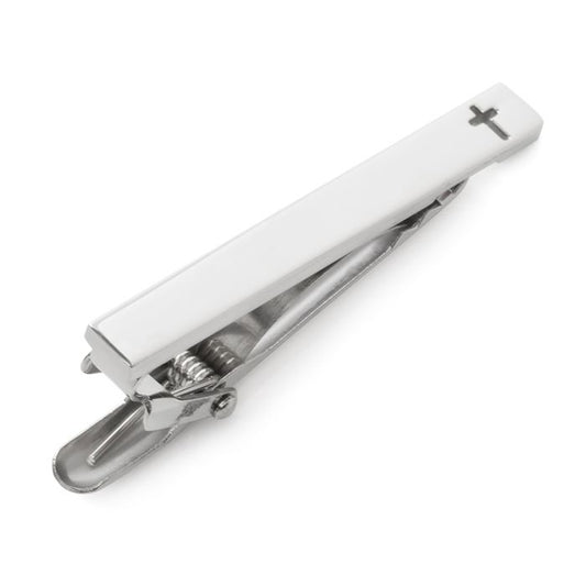 Cross Cutout Stainless Steel Tie Clip