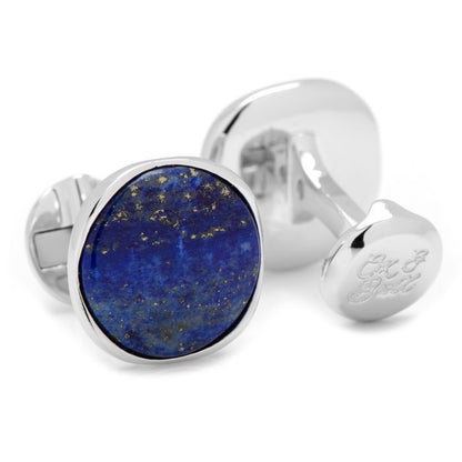 Sterling Silver Classic Formal Lapis Cufflinks