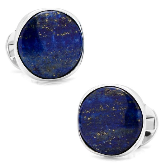 Sterling Silver Classic Formal Lapis Cufflinks