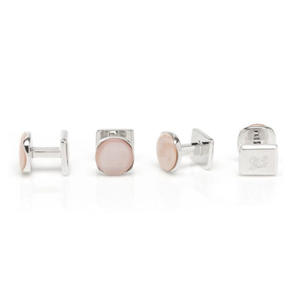 Sterling Silver Classic Formal Pink Mother of Pearl Studs