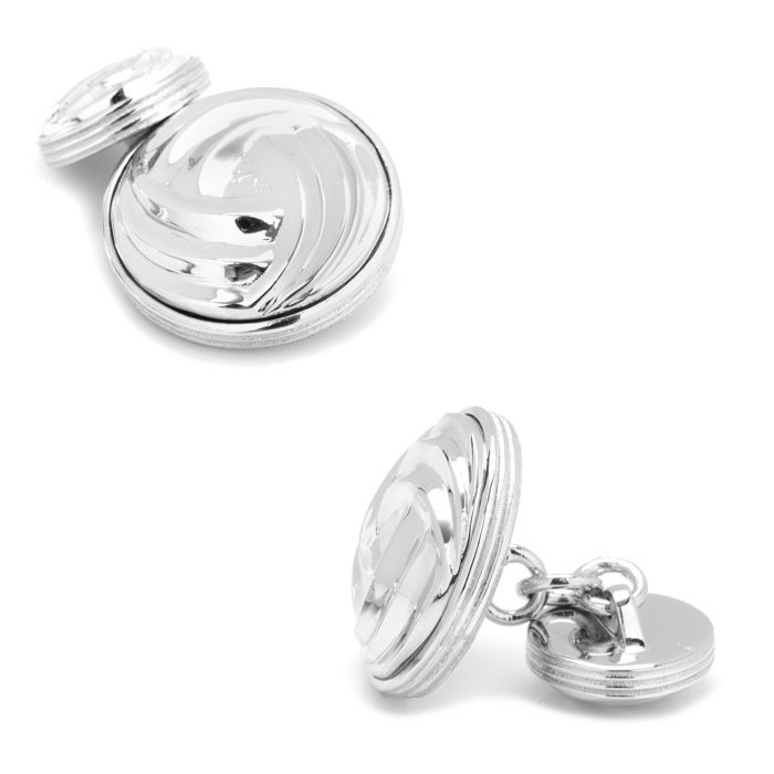 Modern Knot Sterling Silver Cufflinks