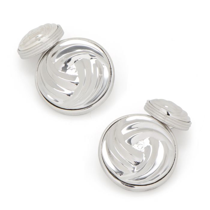 Modern Knot Sterling Silver Cufflinks