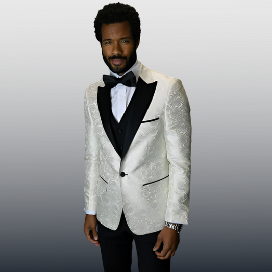 The Statement Bellagio Metallic Jacquard Three-Piece Tuxedo