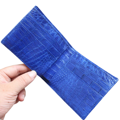 The Half Alligator Leather Bifold Wallet