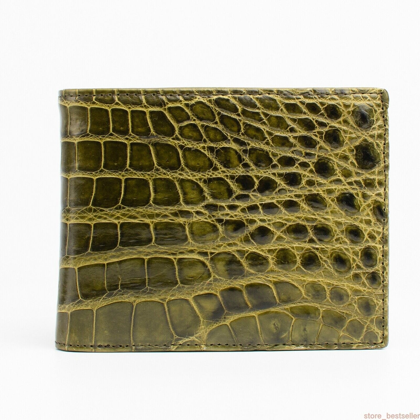 The Half Alligator Leather Bifold Wallet