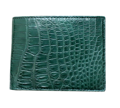 The Half Alligator Leather Bifold Wallet