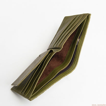 The Half Alligator Leather Bifold Wallet