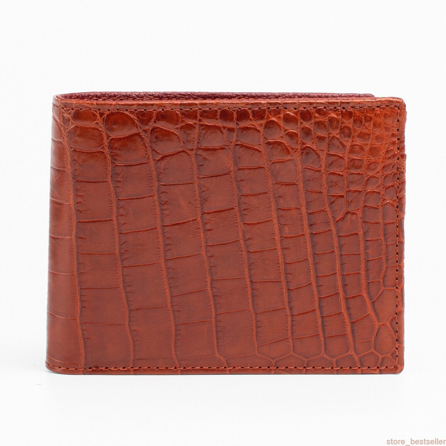 The Half Alligator Leather Bifold Wallet